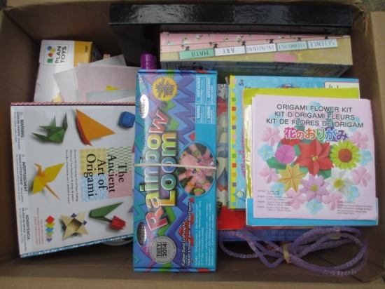 Large Box of Arts and Crafts Supplies