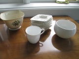 10 Pc China plus Wedgewood, Spode cups and Lenox Bowl