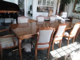 Provence Large Dining Room Table With 8 Chairs 29x108x43 inches with leaves and Pads