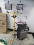 Schumacher Battery Charger and shop light and stand