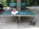 Fold up Ping Pong table w/paddles and extras