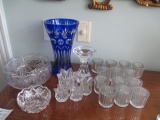 Cut Crystal Vase, Candle holders, Miller Rogaska