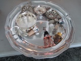 EWP Pewter Tray w/wine stoppers and more