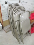 9 Metal Folding Chairs