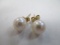 14k Gold and Pearl Stud Earrings - con 668