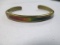 Vintage Brass and Enamel Cuff - Signed SC with Anchor - con 672