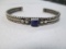 Vintage Sterling Silver and Lapis Navajo Cuff - Signed - con 672