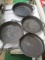 Two Lodge Cast-Iron Pans, 1 Lodge pre 1930's Pan, one cast Lid- Will not be shipped - con 468