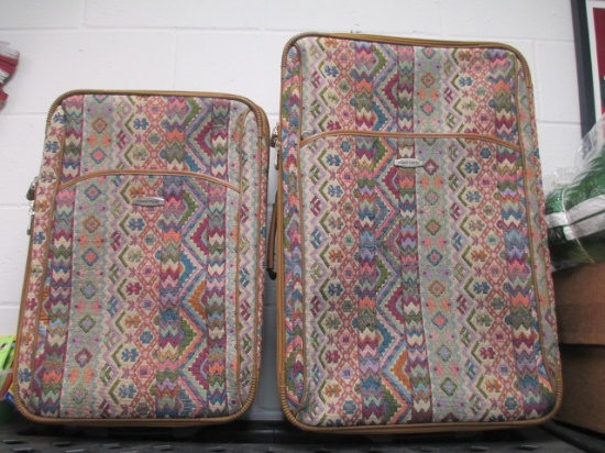 Two Matching Rolling Suitcases - Will not be shipped - con 687