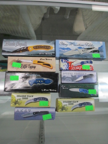 10 Assorted New Pocket Knives - con 200