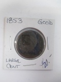 1853 US Large Cent in Good Condition - con 346