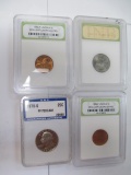 4 Slabbed and Grading US Coins - con 346