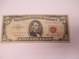 $5.00 1963 Red Seal Note - con 91