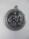 Vintage Sterling Silver Saint Genesius Pendant -con 668