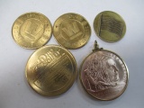 1936 Westinghouse, 1962 Seattle, 1958 Alaska, 1971 Clara Barton coins - co 672