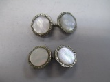 Antique Mother of Pearl Cufflinks - con 672