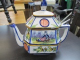 Antique Quimper Teapot - Will not be shipped - con 672
