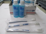 Box of Mouth Wash, Toothpaste and Brushes - con 757