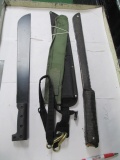 Two Machetes with Sheaths -con 757