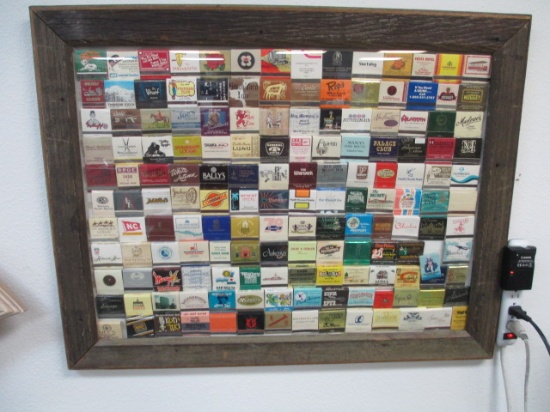 Framed Match Book Collection - 34x26 - Will not be shipped - con 726