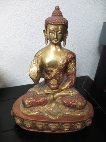 Medicine Buddha Bronze and Copper - Nepal India - con 748