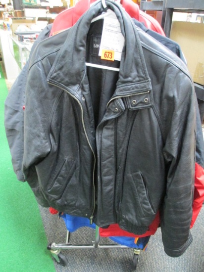 London Fog Leather Jacket - M - con 323