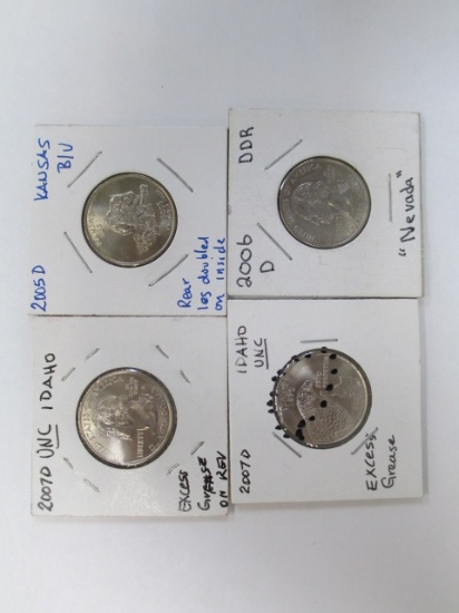 Four US Quarters with Errors - con 583
