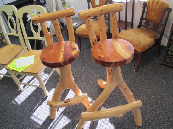 Log Bar Stools - 47" - Will not be shipped - con 363