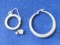 Two Earrings, One .925 Silver Pendant - con 317