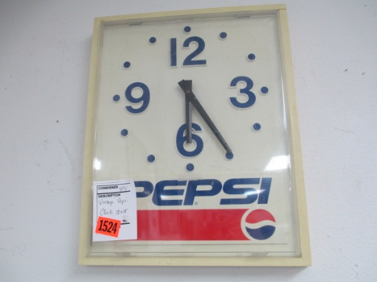 Vintage Pepsi Clock - 18x15 - Will not be shipped - con 414