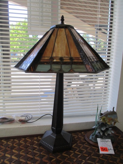 Tiffany Style Lead Glass Lamp - 26" - Will not be shipped - con 427