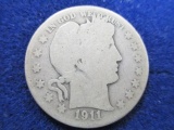 1911-S Barber Half Dollar - con 200