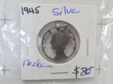 1945 Silver Mercury Dime - con 346