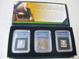 Eisenhower Dollar Coin and Stamp with COA - con 346
