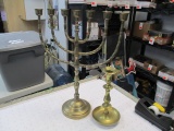 Two Brass Candle Holders - Will not be shipped - con 751