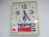 Vintage Pepsi Clock - 18x15 - Will not be shipped - con 414