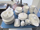 75pc Noritake Ambience Java Graphite Swirl Dishes - Will not be shipped -con 672