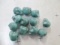12 Small Turquoise Skull Beads - Drilled - con 754