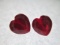 Real 1.5ct Rubies - Matched Heart Cut Stones - From Pawn - con 583