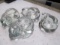 4pc Clear Glass Sleeping Cat Candle Holders - Will not be shipped - con 476