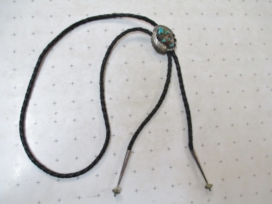 Bolo Tie with Turquoise Stone - con 394