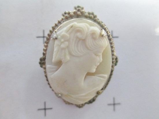 Victorian Carved Italian Cameo - Not Silver - Out of Pawn - con 583