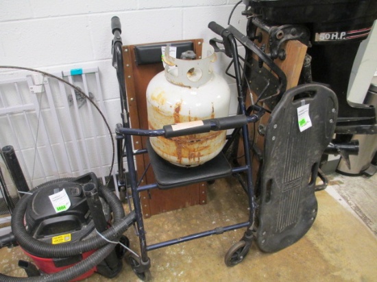 Fold Up Walker and Propane Tank - Will not be shipped - con 427