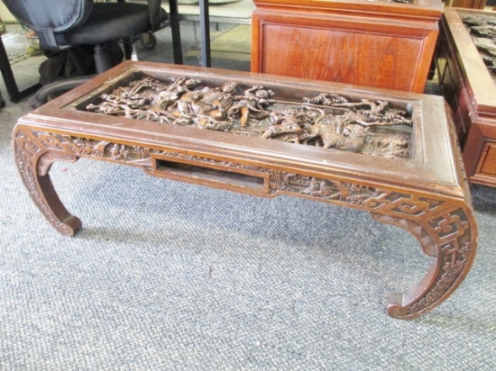 Coffee Table - Asian Themed - 15x44x19 - Will not be shipped - con 317