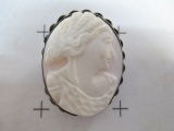 Italian Carved Cameo 1/2-10k On Sterling Silver - From Pawn - con 583