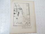 123 Year Old Book Plate from Aumby Beardsley - The Coiffing - con 583