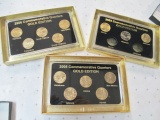 Three Sets of Gold Edition State Quarter Sets -con 346