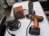Tool Lot Rigid Drill with Charger, Porter Cable Sander, More- Will not be shipped - con 765