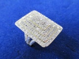 Gold Plated .925 Silver ring with Diamonds Size 6.75 - con 200