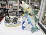 Two Washington State Decanters - Salmon and Whale - Will not be shipped - con 319